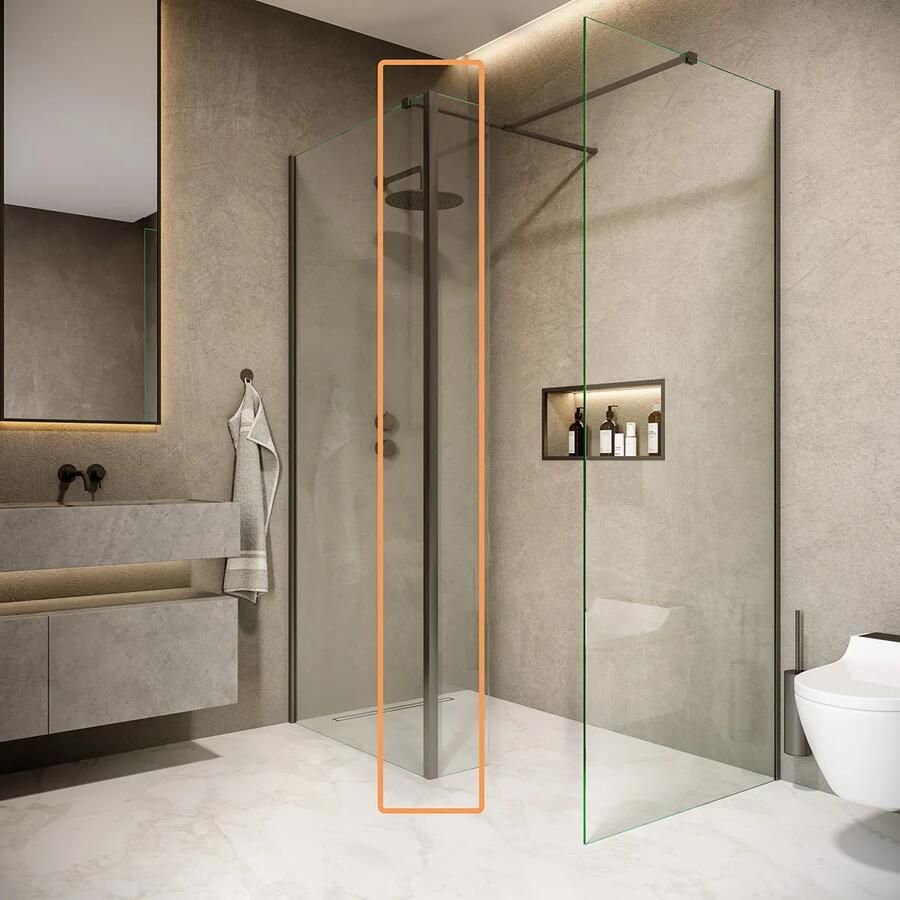 Saniclear Redro hoekprofiel verouderd ijzer gunmetal 8mm