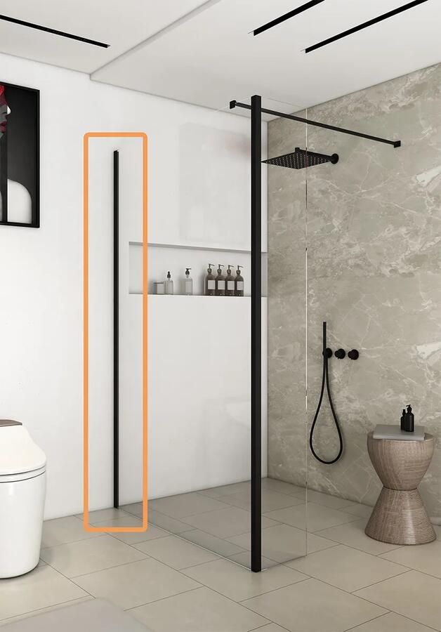 Saniclear Redro Nero muurprofiel zwart mat