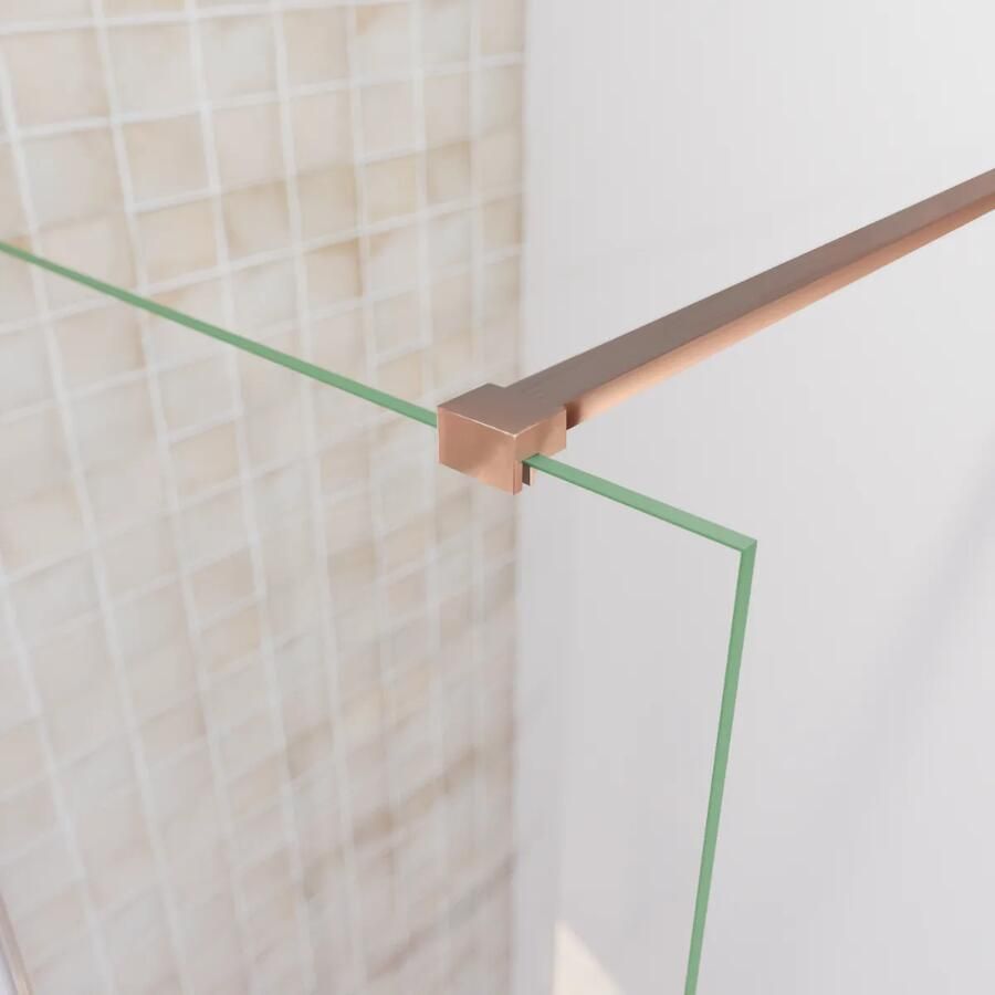 Saniclear Redro stabilisatiestang 100cm incl. muur- en wandbevestiging geborsteld koper
