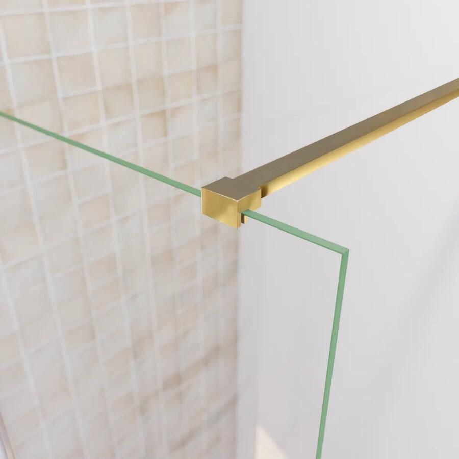 Saniclear Redro stabilisatiestang 100cm incl. muur- en wandbevestiging geborsteld messing mat goud