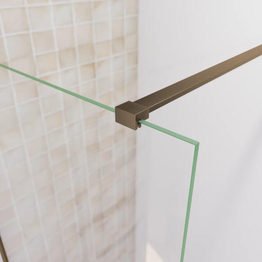 Saniclear Redro stabilisatiestang 100cm incl. muur- en wandbevestiging verouderd messing