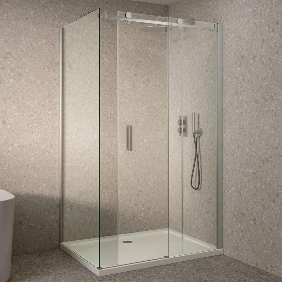 Saniclear Supreme douchecabine 90x90cm anti-kalk RVS