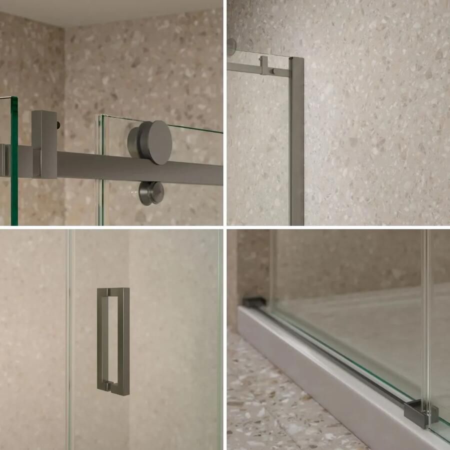 Saniclear Supreme profielset voor douchedeur 100-110cm verouderd ijzer