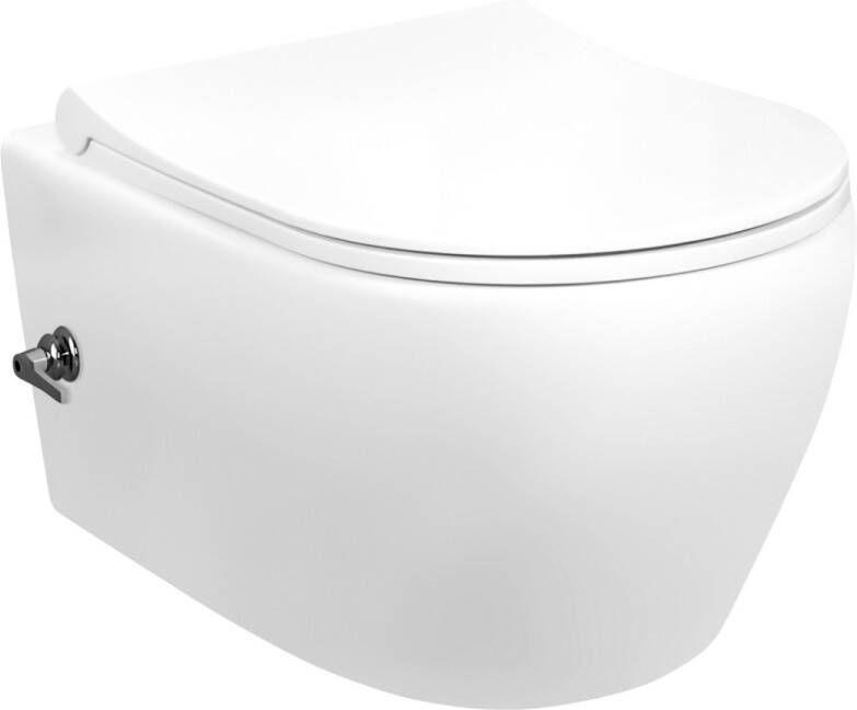 SaniGoods Acora toilet met bidet sproeier koud water en zitting