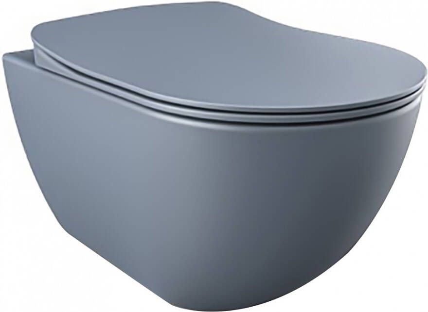 Creavit Design Hangend Toilet 35.3x51cm RVS Bidetsproeier mat basalt FE320-00BM00E-0005