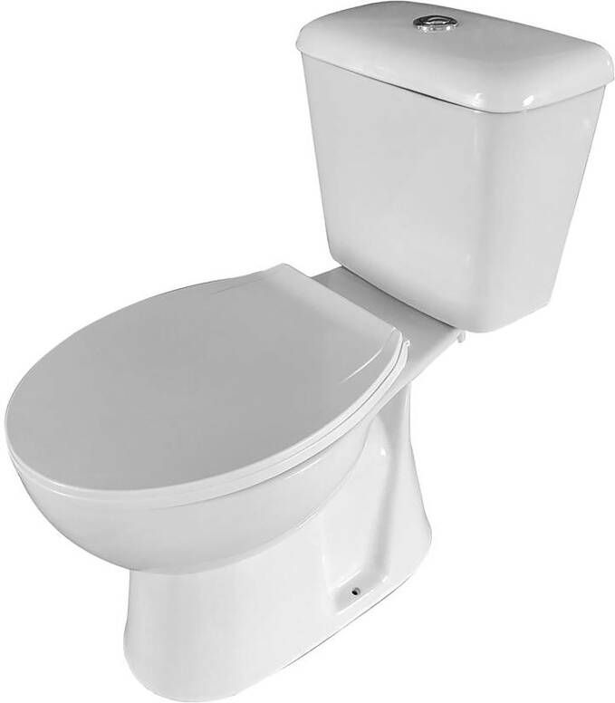 SaniGoods Balco duoblok staand toilet S-trap wit