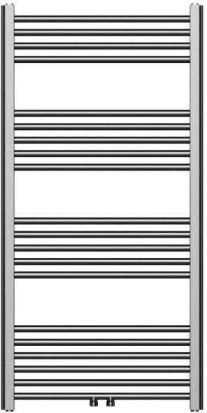 SaniGoods Base handdoek radiator 120x60cm 414 watt MO aansluiting geborsteld gunmetal