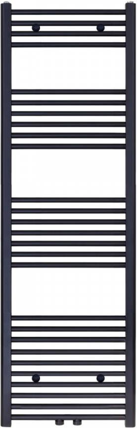Boss & Wessing Designradiator BWS Nile Gobi 160x50 cm Geborsteld Mat Zwart Midden zij-onderaansluiting