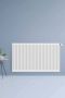 Stelrad Novello 8 paneelradiator 30x100cm type 22 982watt 8 aansluitingen Staal Wit glans 0662032210 - Thumbnail 2