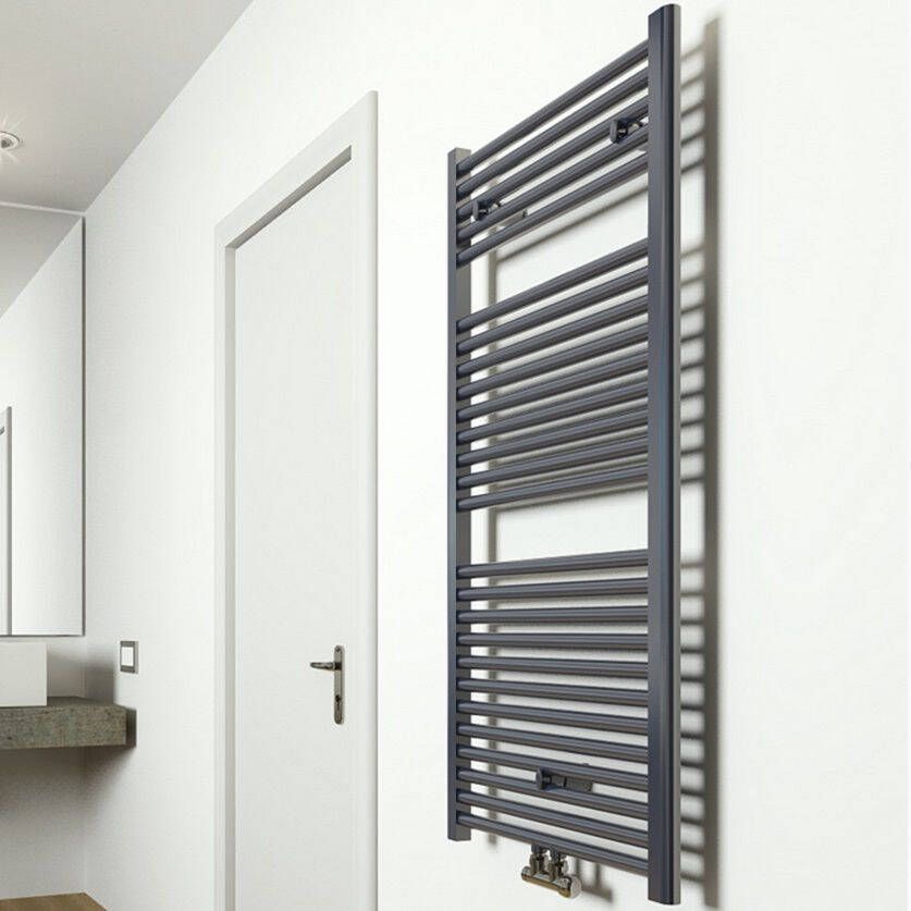 SaniGoods Inola handdoek radiator 110x60cm zwart mat 558Watt