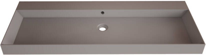 Gliss Design Wastafel Lako 120 cm Zonder Kraangat Mat Leigrijs