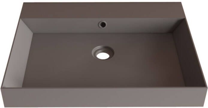 Gliss Design Wastafel Lako 60 cm Zonder Kraangat Mat Leigrijs