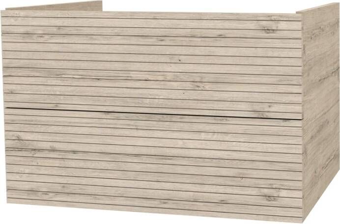 SaniGoods Maisy onderkast met ribbelfront 80cm eiken