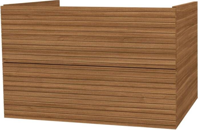 SaniGoods Maisy onderkast met ribbelfront 80cm walnoot