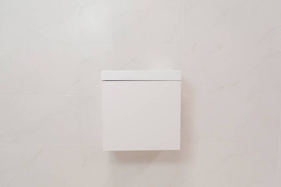 SaniGoods Minimo toiletmeubel 40cm mat wit met witte fontein zonder kraangat