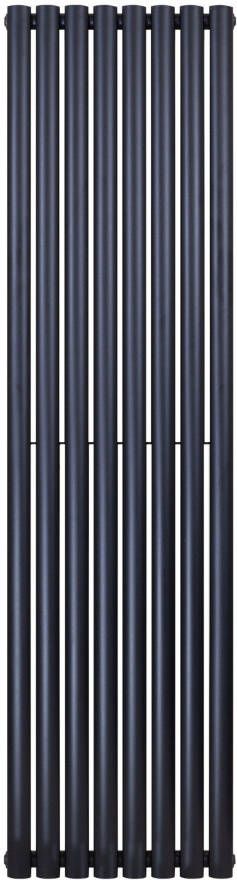 Creavit Radiator Verticale Buizen Dubbel 180x47 2 cm Zwart 1640 Watt NIET MEER LEVERBAAR