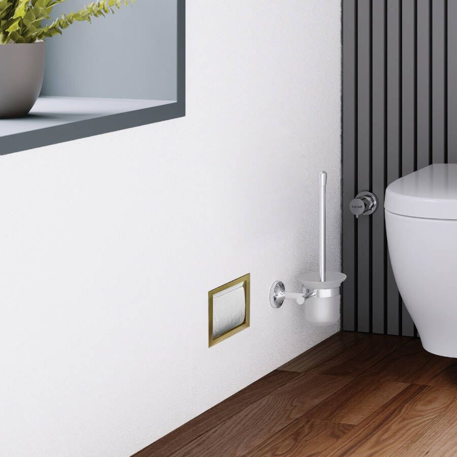 SaniGoods Rio inbouw reserve rolhouder goud