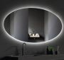 Gliss Design Oval spiegel met LED-verlichting en verwarming 180x115cm - Thumbnail 1