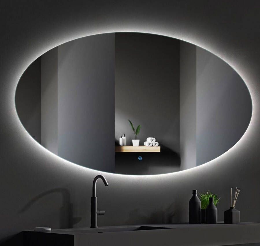 SaniGoods Roan ovale spiegel met LED-verlichting 180x115cm
