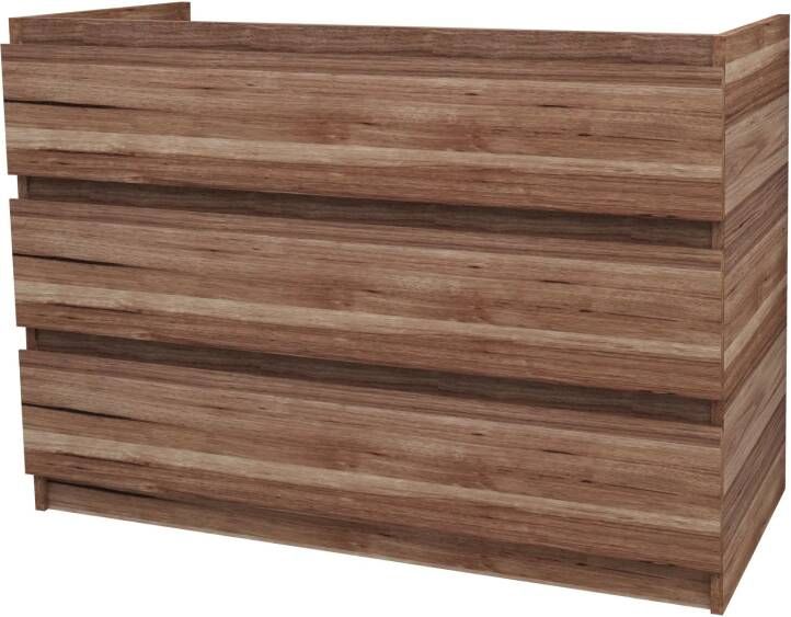 SaniGoods Rocky staande onderkast met 120cm walnoot