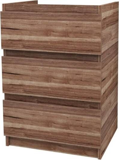 SaniGoods Rocky staande onderkast met 60cm walnoot