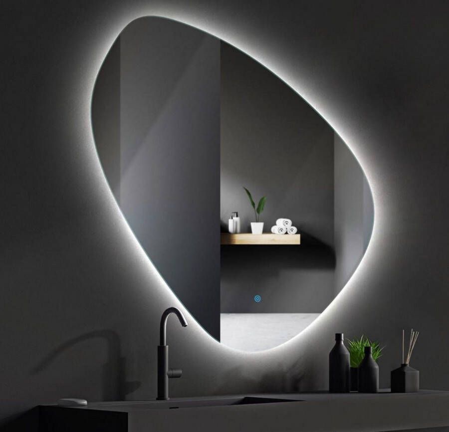 SaniGoods Roxx organische spiegel met LED-verlichting en verwarming 100x100cm