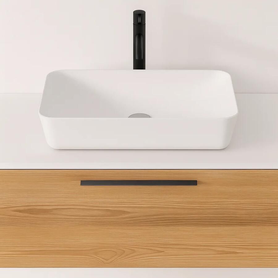 Creavit Ultra Keramische opbouw Wastafel 60X40CM mat wit UL060-00MB00E-0000 - Foto 2