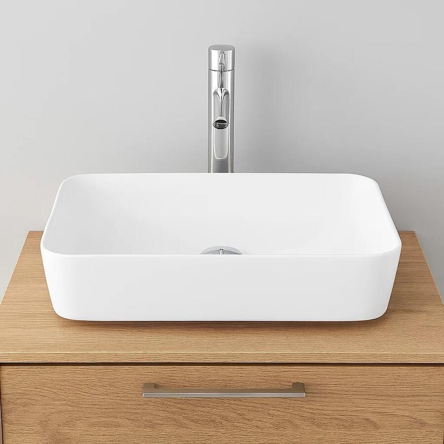 Creavit Ultra Keramische opbouw Wastafel 60X40CM wit UL060-00CB00E-0000 - Foto 2