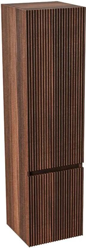 SaniGoods Bertha kolomkast met ribbelfront 35x35x135cm wengé