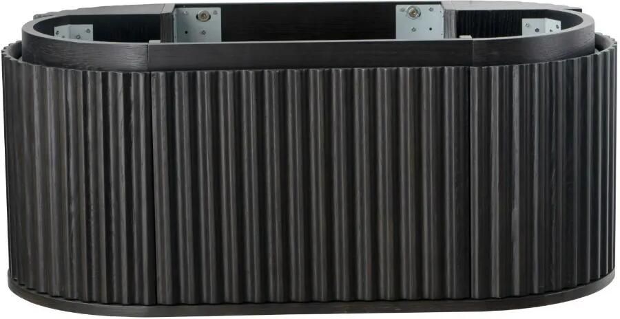 SaniGoods Girona wastafelonderkast zwart eiken 100x42cm