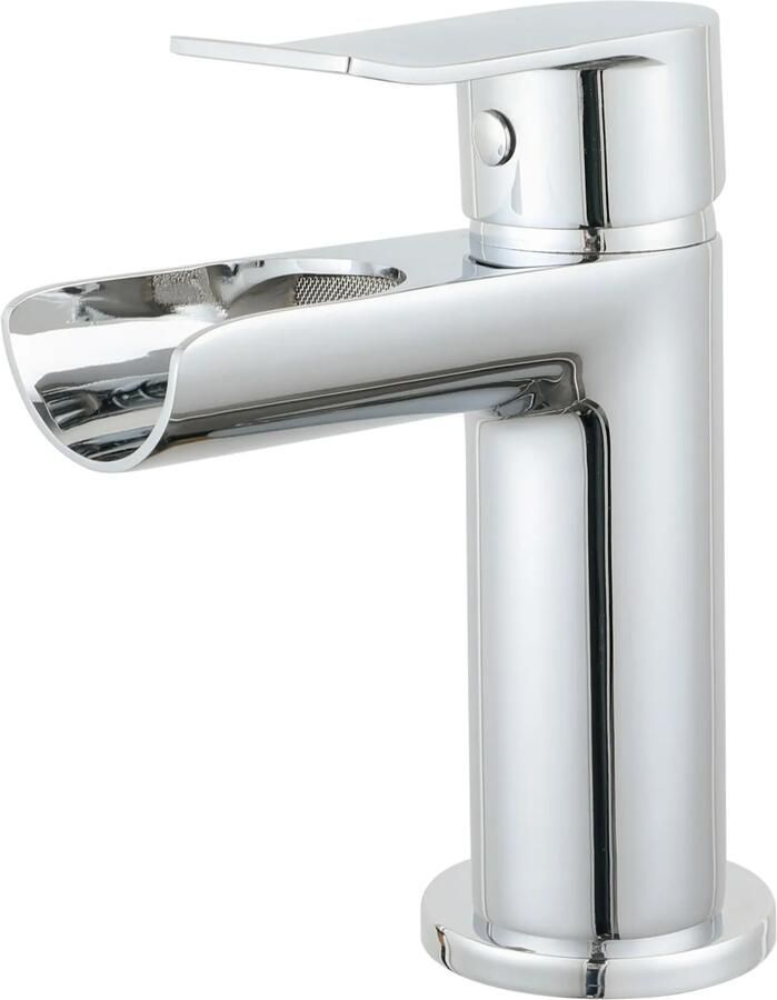 SaniGoods Luan waterval wastafelkraan chroom
