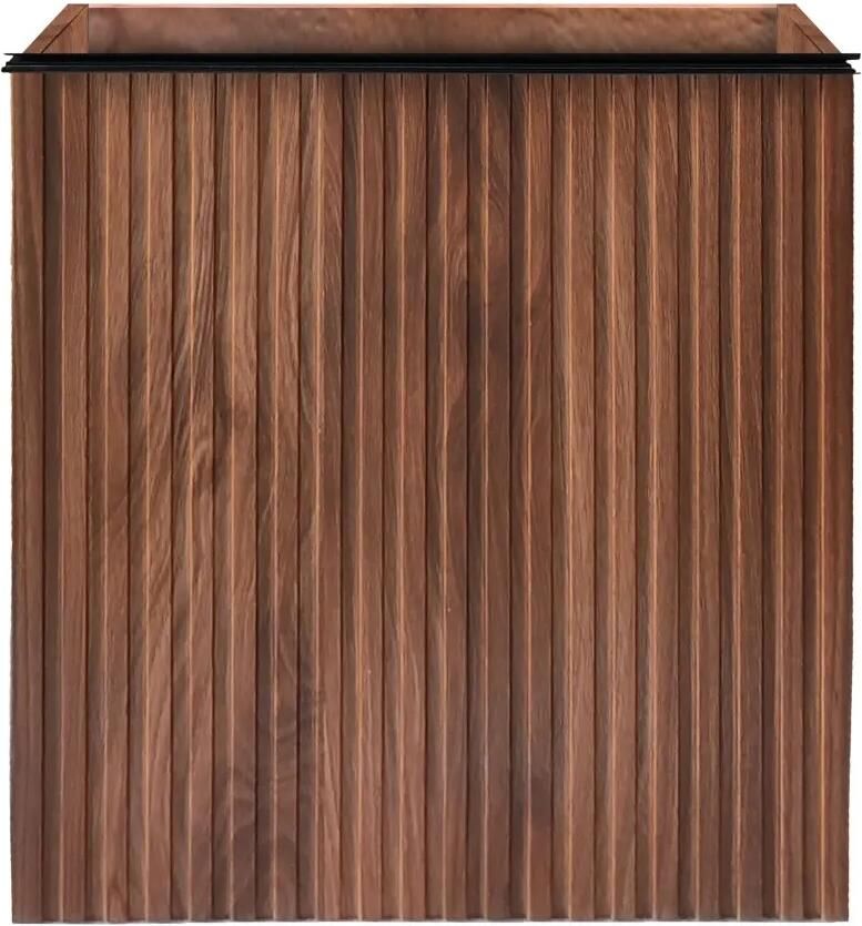 SaniGoods Mika fontein onderkast met ribbelfront 40x22.3x50cm walnoot