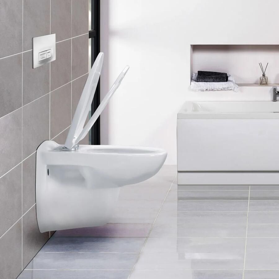 SaniGoods Will hangend toilet met softclose sluiting wit