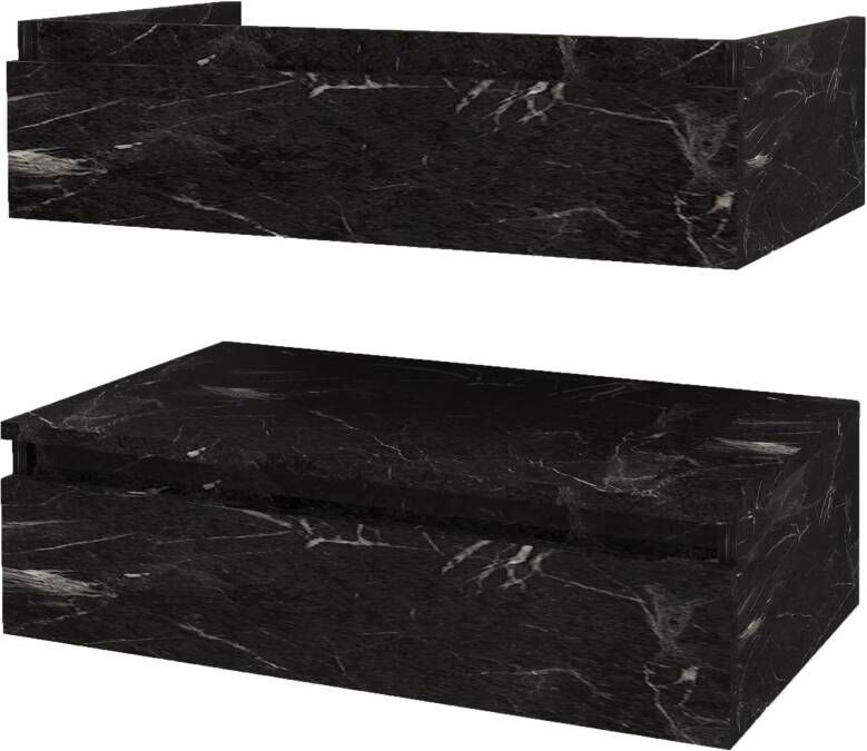SaniGoods Venice onderkast 80cm zwart marmer