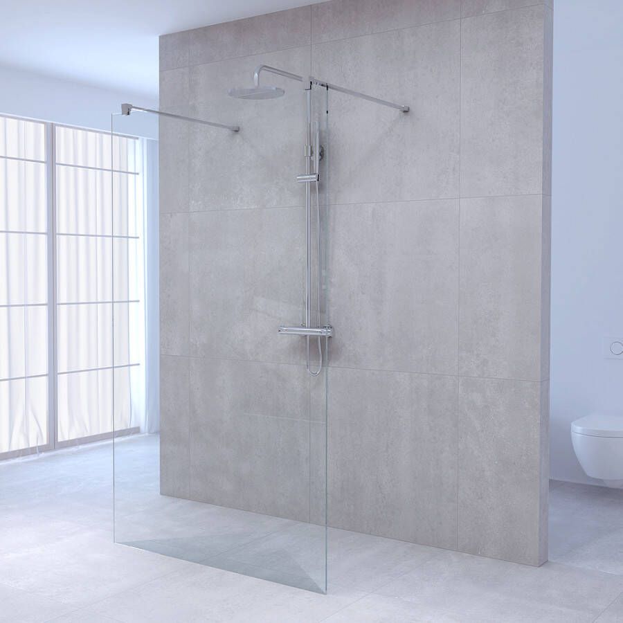 Brauer JC profielloze doorloopdouche 120cm chroom