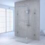 Saniclass Create Inloopdouche XL 180x200x100cm profielloos met antikalk en 8mm veiligheidsglas Goud geborsteld 4JC6 - Thumbnail 2