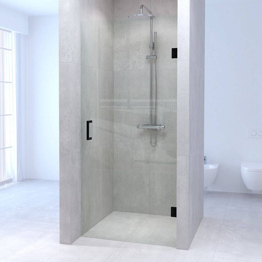 Brauer Void nisdeur helder glas 100x200 omkeerbaar incl. glascoating PVD RVS-kleurig geborsteld GS-VON1H100200NG - Foto 2