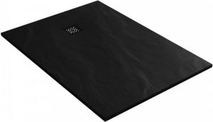 Sanituba Crag douchebak 100x140x3cm mat zwart