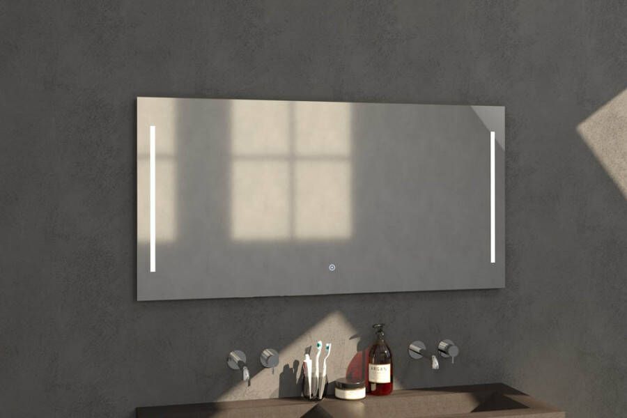 Sanituba Deline spiegel 140x70 met LED verlichting Aluminium Geborsteld