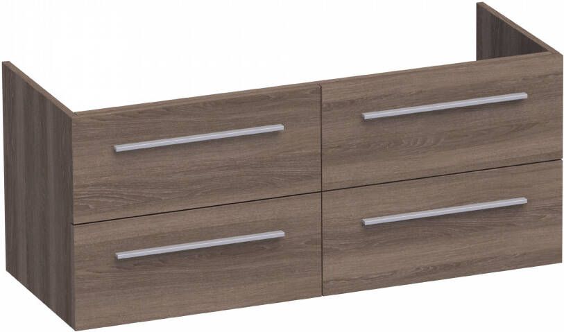 Sanituba EX onderkast voor dubbele wastafel met vier lades 120cm legno viola