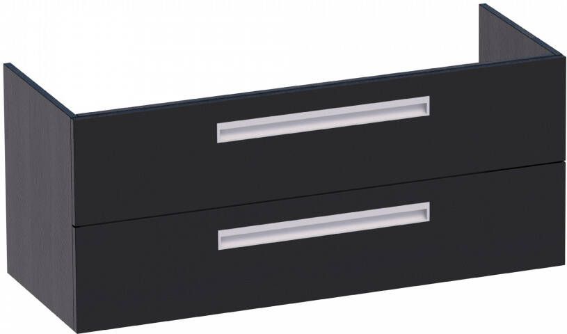 Sanituba IQ onderkast voor dubbele wastafel 120cm black wood