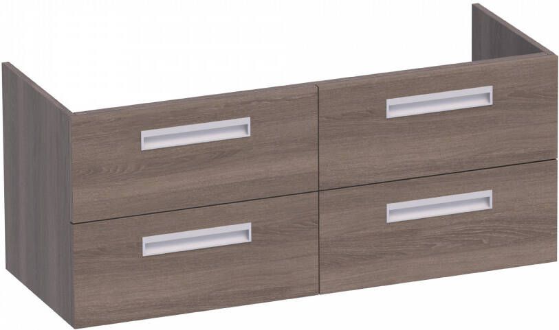 Sanituba IQ onderkast voor dubbele wastafel met vier lades 120cm legno viola