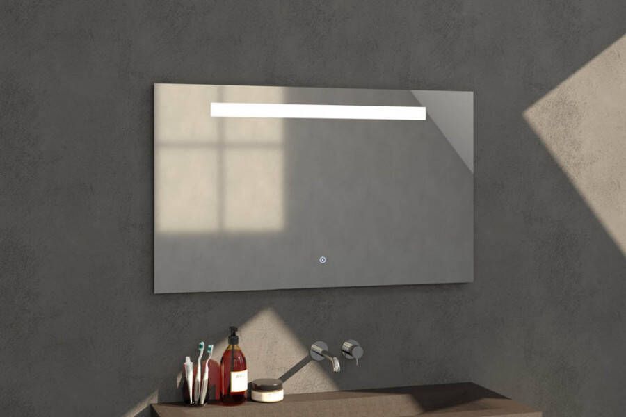 Sanituba Light spiegel 120x70 met LED verlichting Aluminium Geborsteld