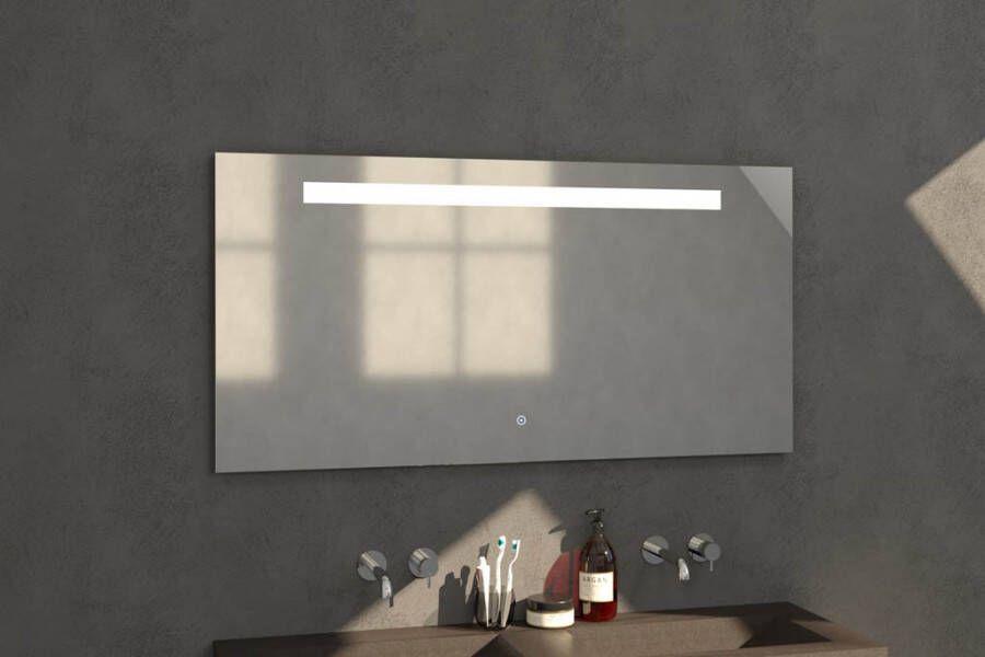 Sanituba Light spiegel 140x70 met LED verlichting Aluminium Geborsteld