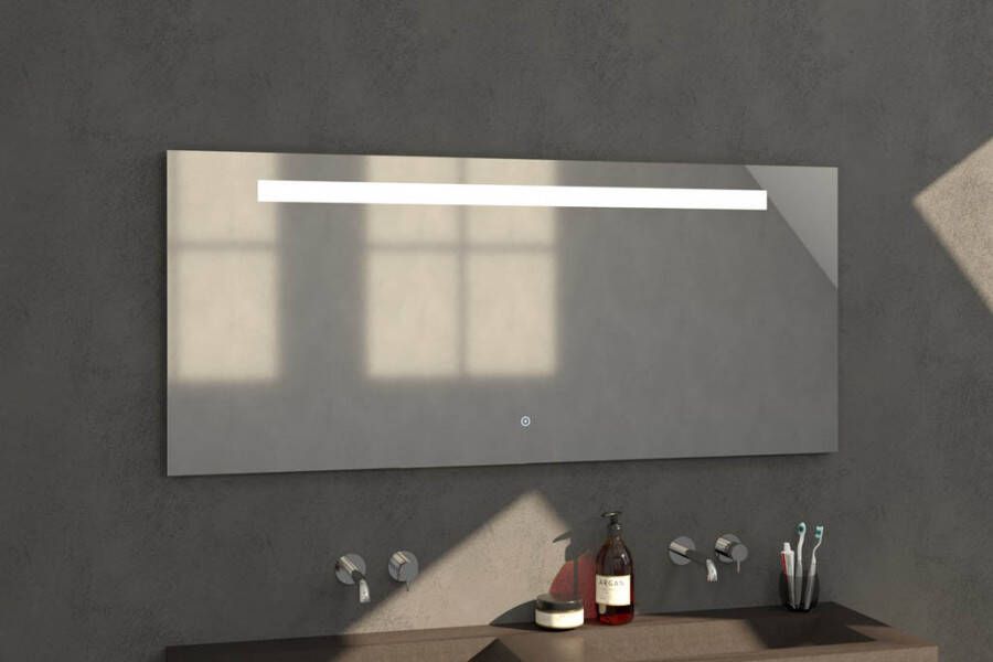 Sanituba Light spiegel 160x70 met LED verlichting Aluminium Geborsteld