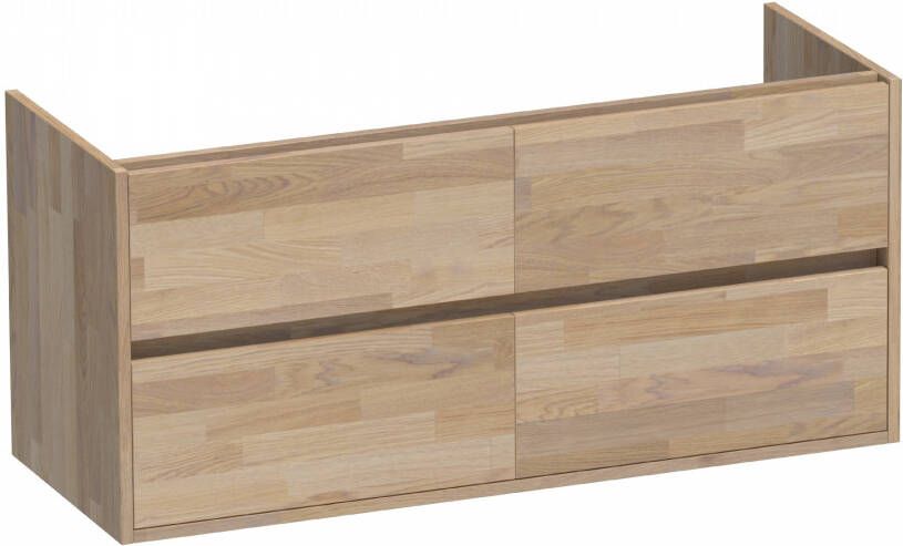 Sanituba Natural Wood NEXXT onderkast voor dubbele wastafel met vier lades 120cm