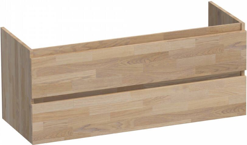 Sanituba Natural Wood Solution onderkast voor dubbele wastafel 120cm