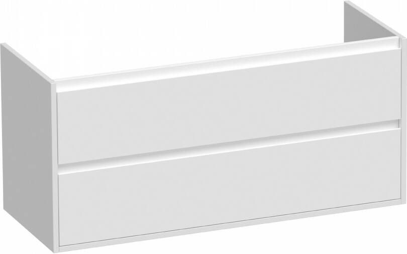 Sanituba New Future onderkast voor dubbele wastafel 120cm hoogglans wit