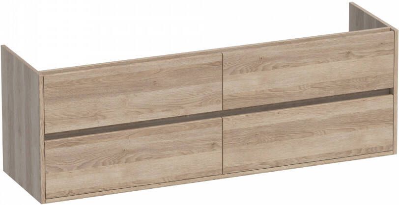 Sanituba NEXXT onderkast voor dubbele wasbak 160cm legno calore