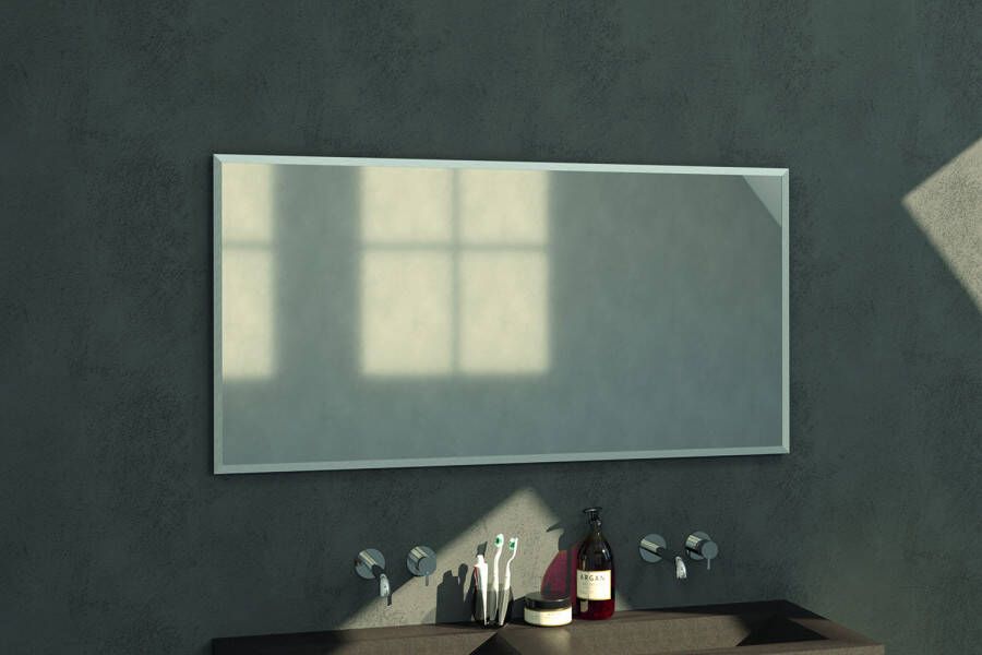 Sanituba Silhouette 140x70cm spiegel met RVS look omlijsting